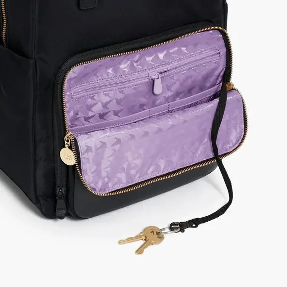 Lo & Sons Rowledge Backpack Lavender Interior Gold Hardware - Picture 9 of 10